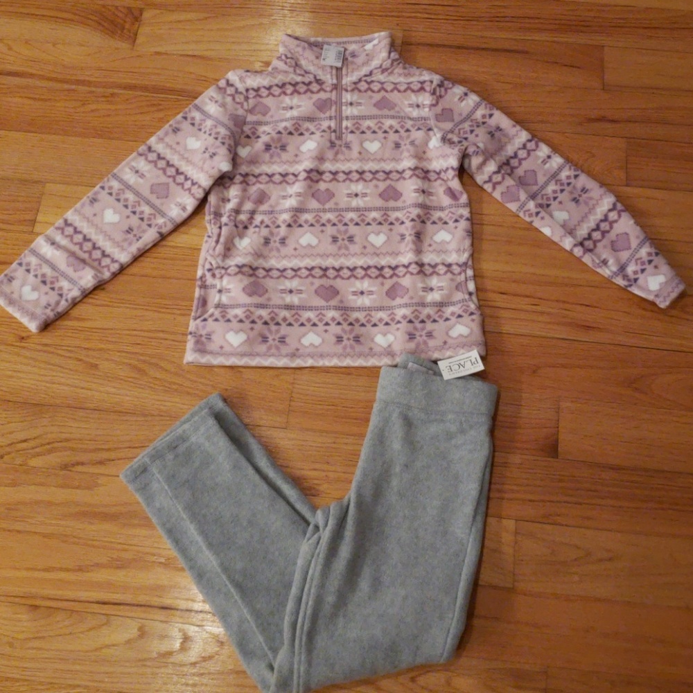 NWT Children's Place Girl's Size Medium Fleece Set